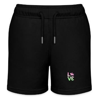 Riding Horses - Kids Organic Sweat Shorts by Stanley/Stella - black - Front