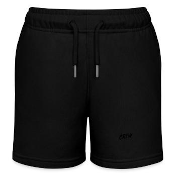 Crew Schriftzug - Kinder Organic Joggingshorts Mini Bolter von Stanley/Stella - Schwarz - Vorne