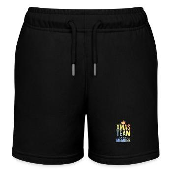 Xmas Team Bunt - Kinder Organic Joggingshorts Mini Bolter von Stanley/Stella - Schwarz - Vorne