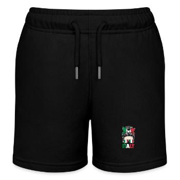 Italie Italien Italien Italie - Short de jogging enfant bio Stanley/Stella - noir - Devant