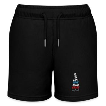 Live Love Motocross - Kinder Organic Joggingshorts Mini Bolter von Stanley/Stella - Schwarz - Vorne