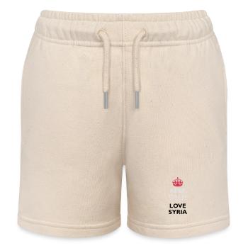 Keep Calm & Love Syria - Kinder Organic Joggingshorts Mini Bolter von Stanley/Stella - Natur - Vorne