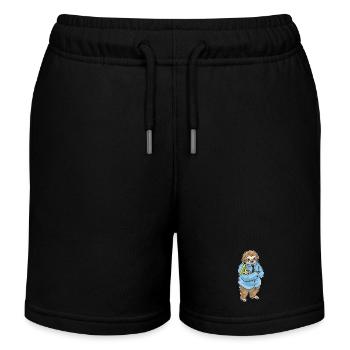 Faultier Mathe Lehrer Schule - Kinder Organic Joggingshorts Mini Bolter von Stanley/Stella - Schwarz - Vorne