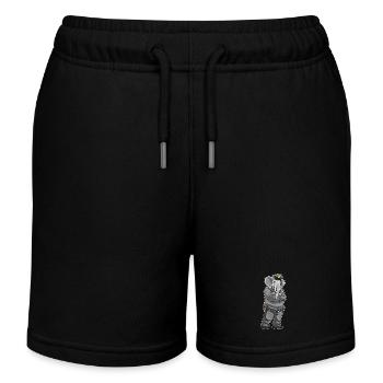 Elefant Polizist Polizeimütze Polizei - Kinder Organic Joggingshorts Mini Bolter von Stanley/Stella - Schwarz - Vorne