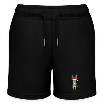 Esel Elfe Weihnachten Lustiges Geschenk - Kinder Organic Joggingshorts Mini Bolter von Stanley/Stella - Schwarz - Vorne