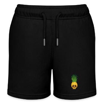 Ananasschädel - Kinder Organic Joggingshorts Mini Bolter von Stanley/Stella - Schwarz - Vorne