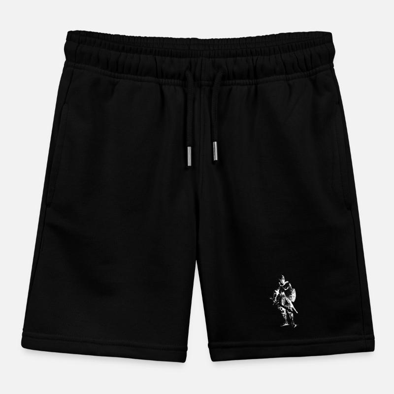 Iron Knight Silhouette Kids Organic Sweat Shorts by Stanley/Stella