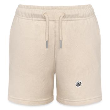 Akita Dog Soccer Sports Team - Kids Organic Sweat Shorts by Stanley/Stella - soft Ecru - Front