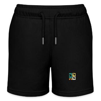Büffel Rind Ochsen - Kinder Organic Joggingshorts Mini Bolter von Stanley/Stella - Schwarz - Vorne