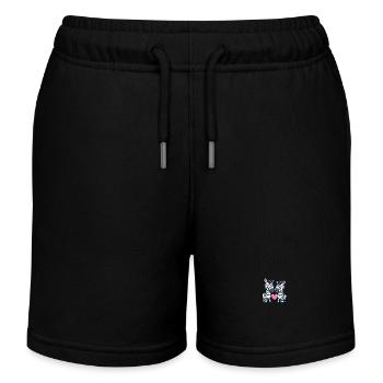 Zebra Paar Liebe Valentinstag - Kinder Organic Joggingshorts Mini Bolter von Stanley/Stella - Schwarz - Vorne