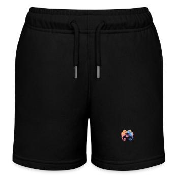 Chameleon Paar Liebe Valentinstag - Kinder Organic Joggingshorts Mini Bolter von Stanley/Stella - Schwarz - Vorne