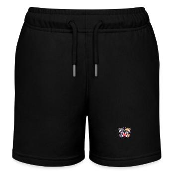 Waschbär Paar Liebe Valentinstag - Kinder Organic Joggingshorts Mini Bolter von Stanley/Stella - Schwarz - Vorne