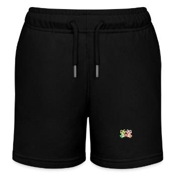 Frosch Paar Liebe Valentinstag - Kinder Organic Joggingshorts Mini Bolter von Stanley/Stella - Schwarz - Vorne