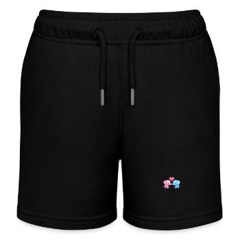 Elefant Paar Liebe Valentinstag - Kinder Organic Joggingshorts Mini Bolter von Stanley/Stella - Schwarz - Vorne