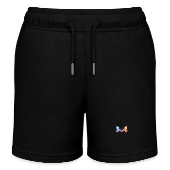 Schmetterling Paar Liebe Valentinstag - Kinder Organic Joggingshorts Mini Bolter von Stanley/Stella - Schwarz - Vorne