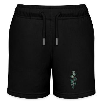 Motif de la plante - Short de jogging enfant bio Stanley/Stella - noir - Devant