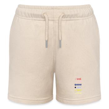 Pen and Paper Attribute | Pen and Paper - T-Shirt - Kids Organic Sweat Shorts by Stanley/Stella - soft Ecru - Front