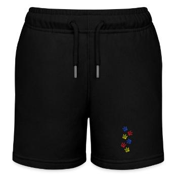 Krone Bunt - Kinder Organic Joggingshorts Mini Bolter von Stanley/Stella - Schwarz - Vorne