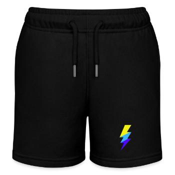 TriColor Neon-Strahl - Kinder Organic Joggingshorts Mini Bolter von Stanley/Stella - Schwarz - Vorne