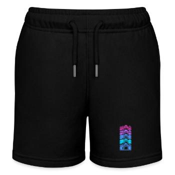 Retro-Fotografie Vintage-Kamera-Fotograf - Kinder Organic Joggingshorts Mini Bolter von Stanley/Stella - Schwarz - Vorne