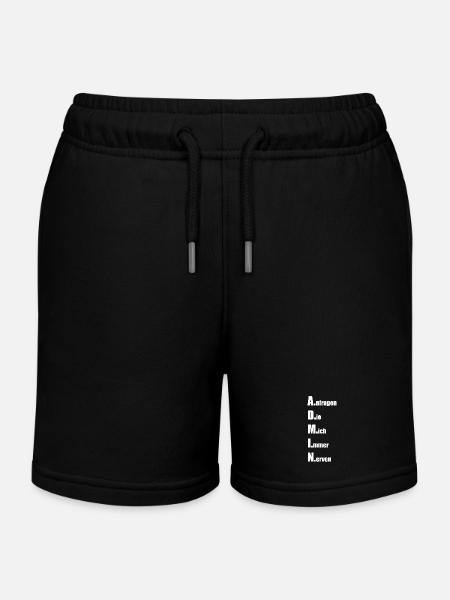 A.nfragen D.ie M.ich I.mmer N.erven - Kinder Organic Joggingshorts Mini Bolter von Stanley/Stella - Schwarz
