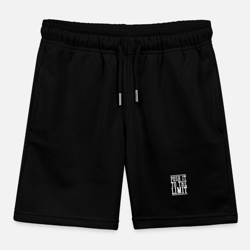 Push It To The Limit Workout Kids Organic Sweat Shorts by Stanley/Stella