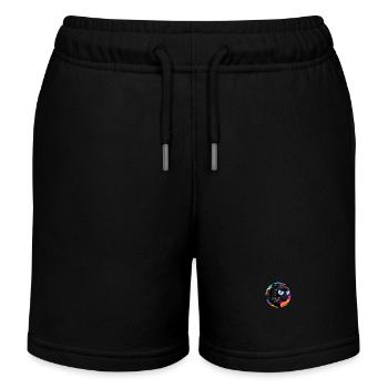 Panther Comic Cool - Kids Organic Sweat Shorts by Stanley/Stella - black - Front