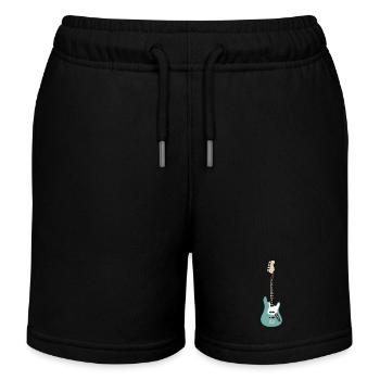 Seafoam Green Bassgitarre - Kinder Organic Joggingshorts Mini Bolter von Stanley/Stella - Schwarz - Vorne