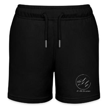 Berg / let's hike this mountain - Kinder Organic Joggingshorts Mini Bolter von Stanley/Stella - Schwarz - Vorne