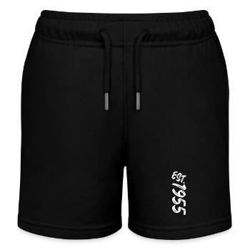 Est. 1955 - Established 1955 - Geburtstag Geschenk - Kinder Organic Joggingshorts Mini Bolter von Stanley/Stella - Schwarz - Vorne