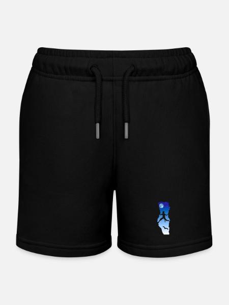 Escalade de nuit - Short de jogging enfant bio Stanley/Stella - noir