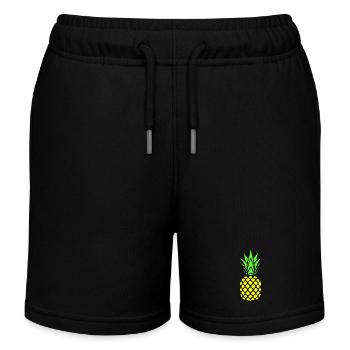 Ananas - Kinder Organic Joggingshorts Mini Bolter von Stanley/Stella - Schwarz - Vorne