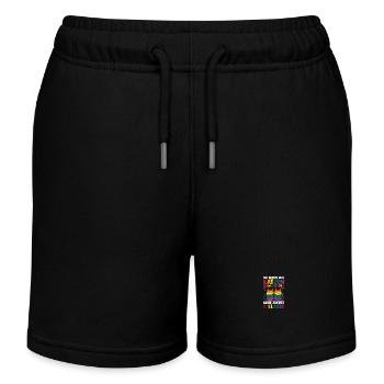 Katzen Erste Klasse Einschulung Schulkind - Kinder Organic Joggingshorts Mini Bolter von Stanley/Stella - Schwarz - Vorne