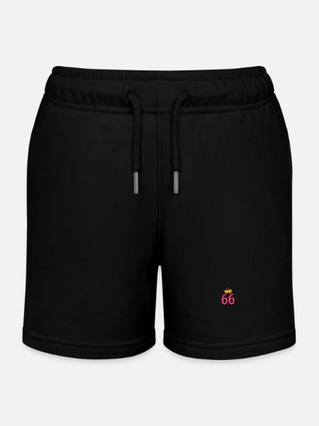 66 Zahl Trikot Krone - Kinder Organic Joggingshorts Mini Bolter von Stanley/Stella - Schwarz