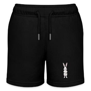 Niedlicher Hase weiss 5 - Kinder Organic Joggingshorts Mini Bolter von Stanley/Stella - Schwarz - Vorne