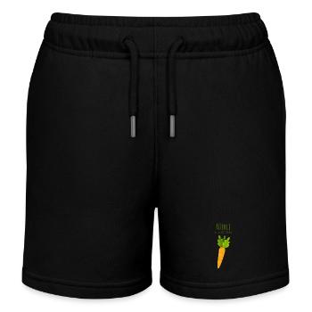Rüebli git schöni Büebli - Schweizer Mundart - Kinder Organic Joggingshorts Mini Bolter von Stanley/Stella - Schwarz - Vorne
