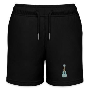 Retro Ukulele - Kids Organic Sweat Shorts by Stanley/Stella - black - Front