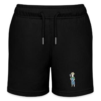Lama Landwirt Mistgabel Bauernhof - Kinder Organic Joggingshorts Mini Bolter von Stanley/Stella - Schwarz - Vorne