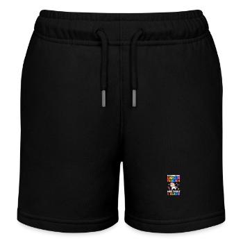 Einhorn Friseurin Erste Klasse Einschulung - Kinder Organic Joggingshorts Mini Bolter von Stanley/Stella - Schwarz - Vorne
