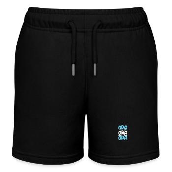 Eishockeyspieler Opa Eishockey - Kinder Organic Joggingshorts Mini Bolter von Stanley/Stella - Schwarz - Vorne