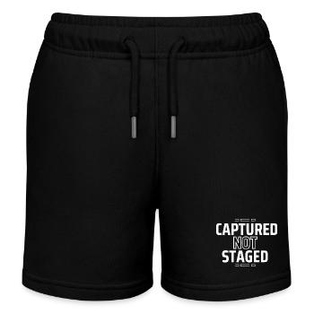 CAPTURED NOT STAGED - Kids Organic Sweat Shorts by Stanley/Stella - black - Front
