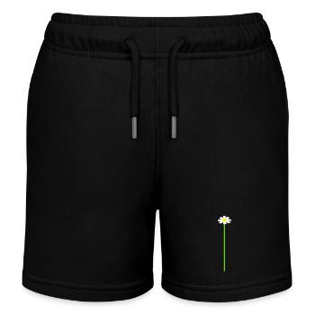 Small Marguerite Flower White Decorative Beautiful Nature - Kids Organic Sweat Shorts by Stanley/Stella - black - Front