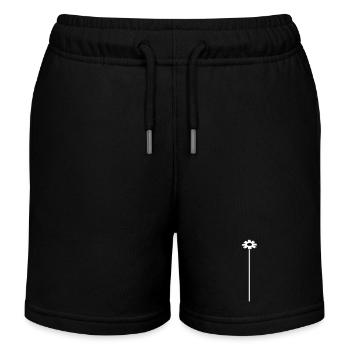 Small Marguerite Flower White Decorative Beautiful Nature - Kids Organic Sweat Shorts by Stanley/Stella - black - Front