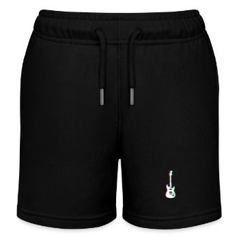 EDM - Elektrische Gitarre - Glitch Rave Style - Kinder Organic Joggingshorts Mini Bolter von Stanley/Stella - Schwarz - Vorne