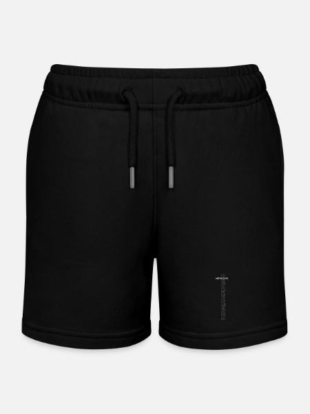 Alerte! Antifasciste ! - Word art blanc/gris - Short de jogging enfant bio Stanley/Stella - noir