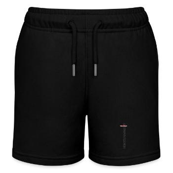 Alerte! Antifasciste ! - Art des mots rouge/gris - Short de jogging enfant bio Stanley/Stella - noir - Devant