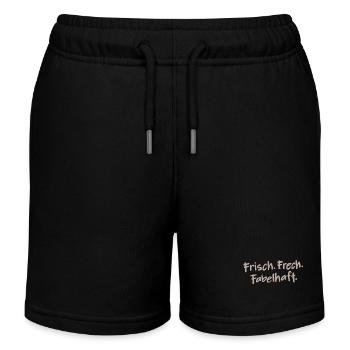 Bremen Town Musicians: Fresh. Impudent. Fabulous! - Kids Organic Sweat Shorts by Stanley/Stella - black - Front