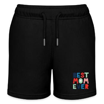 Best Mom Ever - Kinder Organic Joggingshorts Mini Bolter von Stanley/Stella - Schwarz - Vorne