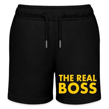 The real boss - Kids Organic Sweat Shorts by Stanley/Stella - black - Front