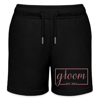 2023 Verlobungsgeschenk Hochzeit des Bräutigams - Kinder Organic Joggingshorts Mini Bolter von Stanley/Stella - Schwarz - Vorne
